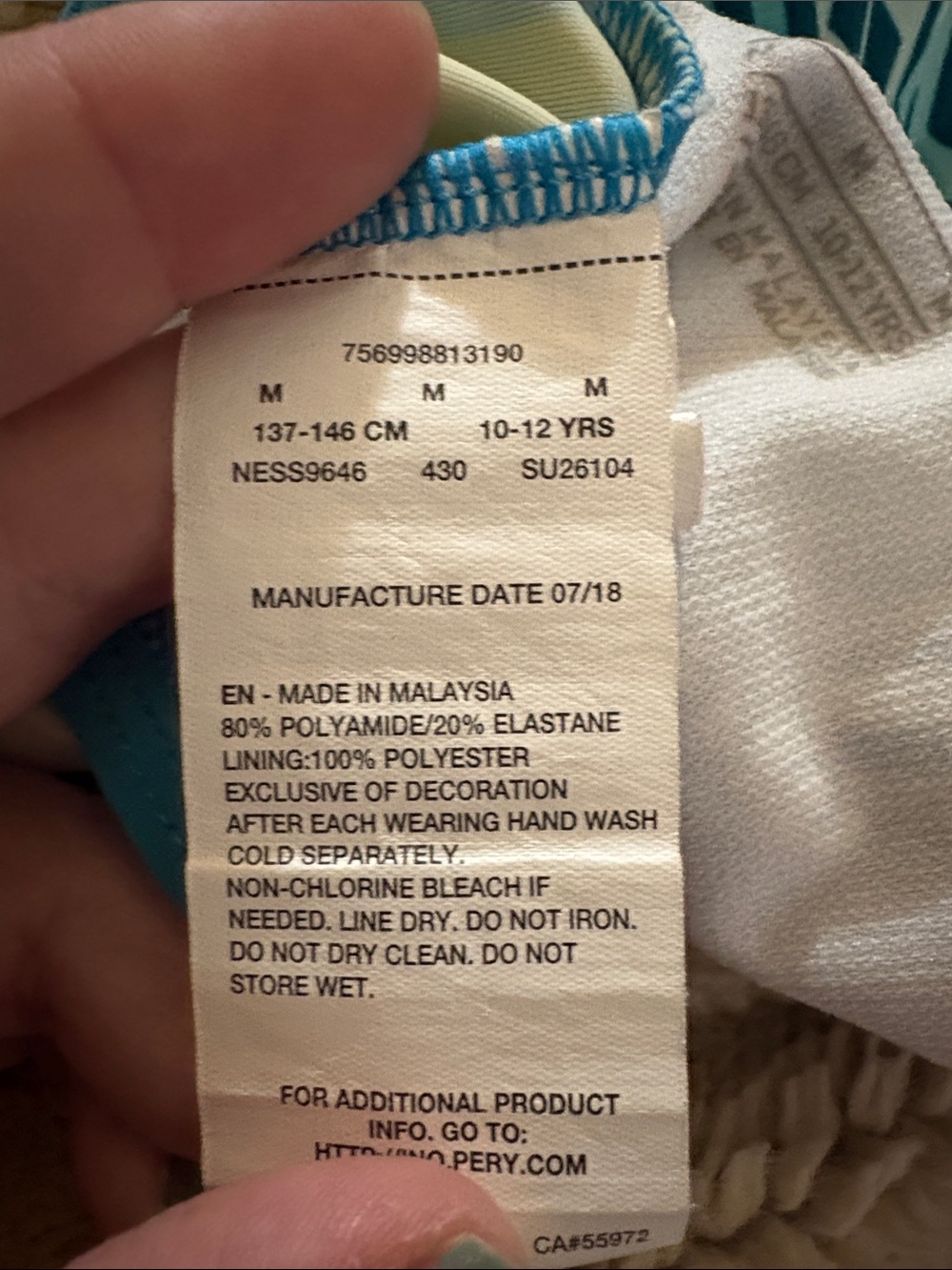 Nike Girls One Piece Criss Cross Back Swimsuit, Medium - Picture 5 of 5